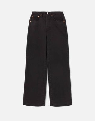 Comfort Stretch High Rise Wide Leg Crop - Black