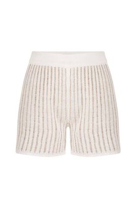 Strandshorts mit Sohle aus 100% Leinen Weiß