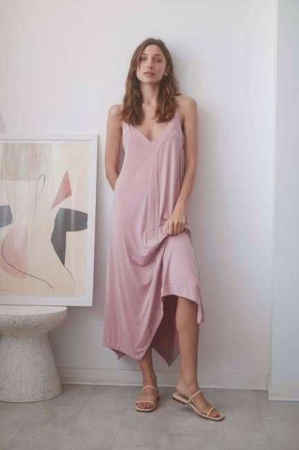 ROSE CUPRO MIDI DRESS
