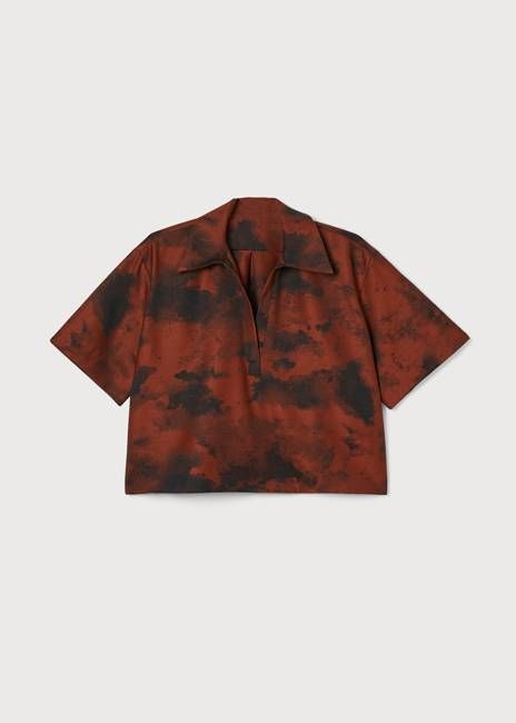 Jacquard Cropped Shirt