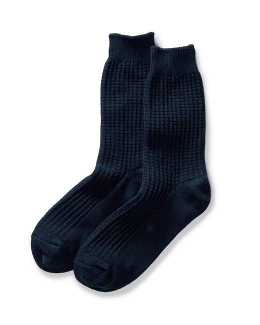 The Waffle Sock in Dark Navy