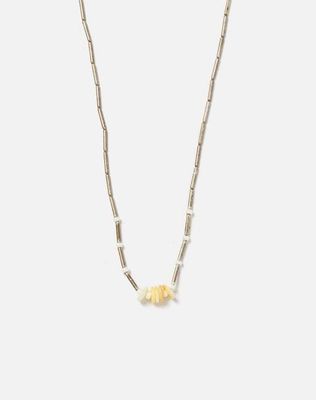 70s Tube Bead Heishi Shell Choker